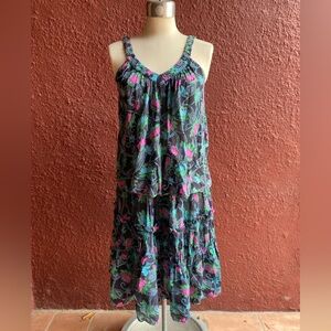 Marc Jacobs Floral Gauze 2 Piece Set Tank and Elastic Waist Prairie Skirt M